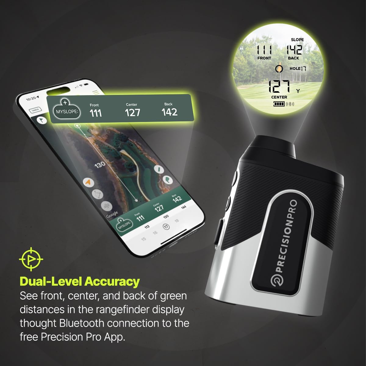 Precision Pro Titan Elite Golf Range Finder with GPS. Golf Range Finder with Built in GPS