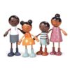 Tender Leaf Toys - Humming Bird Doll Family - Multicultural Wooden Dolls House Family Set with Flexible Arms and Legs - Age 3+