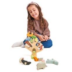 Tender Leaf Toys - Stacking Forest - Wooden Animal Balancing Game for Children and Toddlers 18 Months+