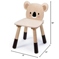 Tender Leaf Toys - Forest Koala Chair - Wooden Playroom Furniture for Kids - Cute and Sturdy Animal Themed Chair - Age 3+