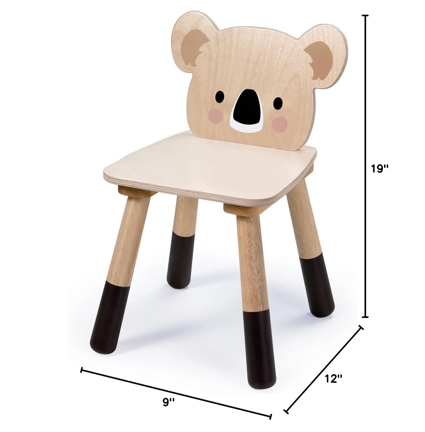 Tender Leaf Toys - Forest Koala Chair - Wooden Playroom Furniture for Kids - Cute and Sturdy Animal Themed Chair - Age 3+