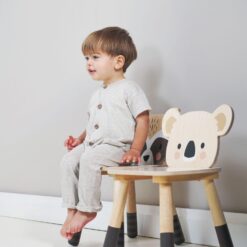 Tender Leaf Toys - Forest Koala Chair - Wooden Playroom Furniture for Kids - Cute and Sturdy Animal Themed Chair - Age 3+