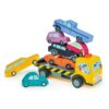 Tender Leaf Toys - Stacking Cars - 7 Wooden Stacking Toy Cars and a Wheeled Truck for Toddler Boys and Girls - Age 18m+