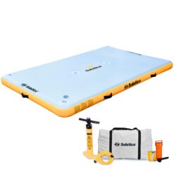 SOLSTICE 6-Person Classic Inflatable Dock, Floating Water Raft Platform, 8ft x 5ft