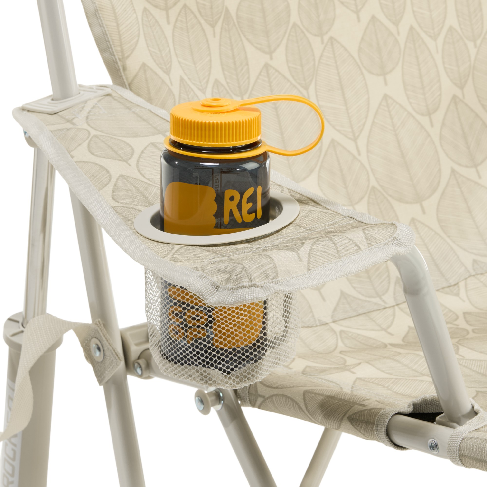 GCI Outdoor Kickback Rocker Chair, Leaf Print Soft Neutral