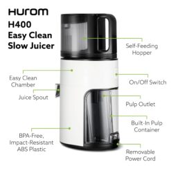 Hurom H400 Easy Clean Slow Juicer, White