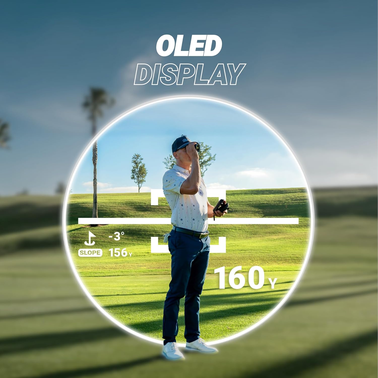 Blue Tees Golf Series 4 ULTRA Golf Rangefinder with Slope Switch, 1200 Yards, OLED Display 6X Magnification Laser Rangefinder, Navy