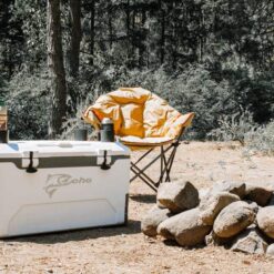 COHO 165QT Insulated Hard Cooler with Fish Ruler, Removable Cup Holders, Magnetic Disc & Tie-Down Loops