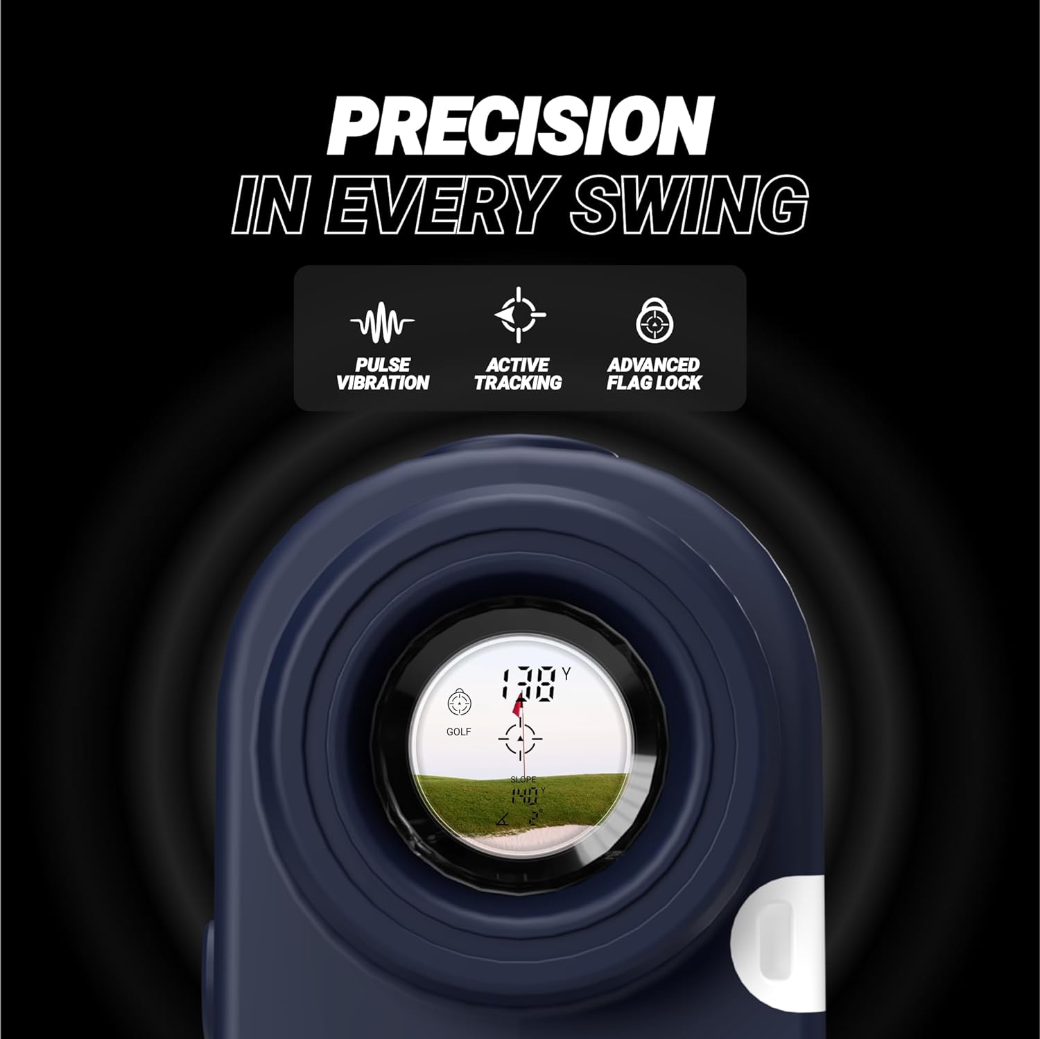 Blue Tees Golf - Series 2 Pro Plus + Laser Rangefinder with Slope Switch, 800 Yards Range