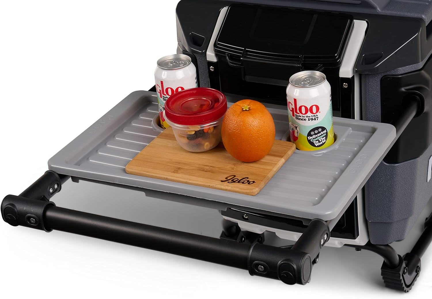 Igloo Trailmate Journey 70Qt Wheeled Cooler, Insulated Hard Shell Ice Chest, Carbonite