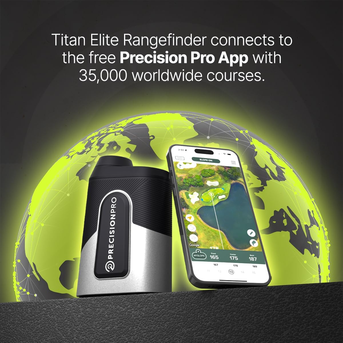 Precision Pro Titan Elite Golf Range Finder with GPS. Golf Range Finder with Built in GPS