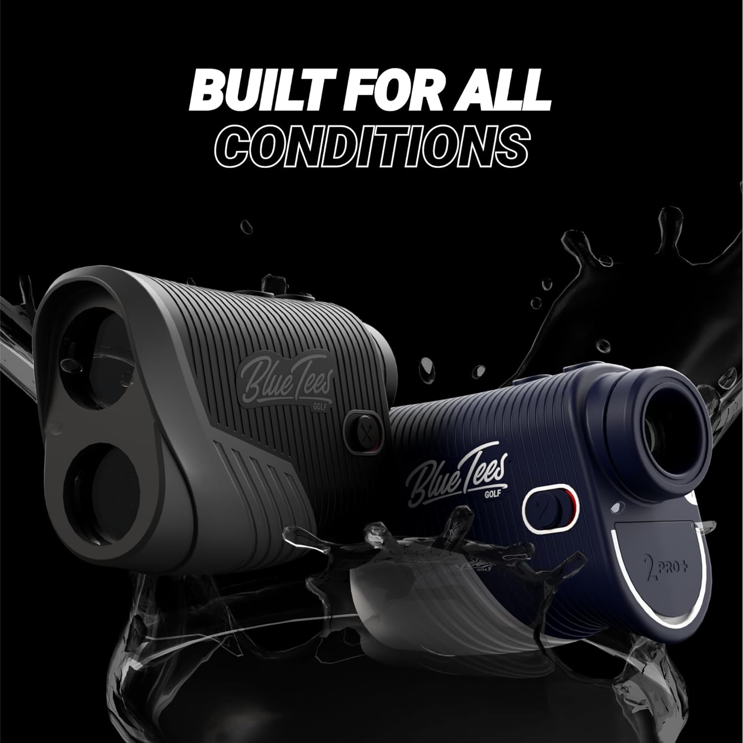 Blue Tees Golf - Series 2 Pro Plus + Laser Rangefinder with Slope Switch, 800 Yards Range