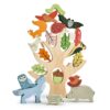 Tender Leaf Toys - Stacking Forest - Wooden Animal Balancing Game for Children and Toddlers 18 Months+