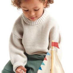 Tender Leaf Toys - Sailaway Boat - Educational Wooden Sailing Boat Play Set with 2 Animal Figures for Kids - Age 3+