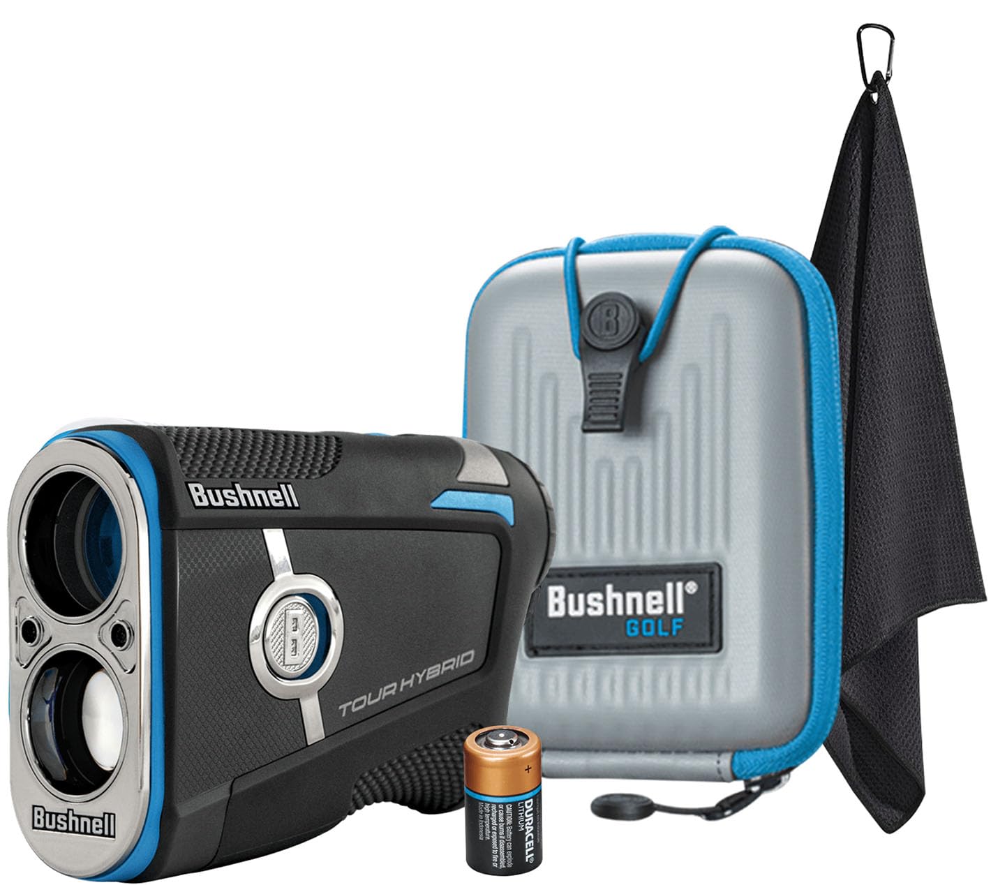 Bushnell Golf Tour Hybrid GPS Laser Rangefinder, Golf Towel Bundle