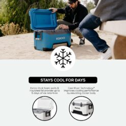 Igloo BMX Hard Coolers 52QT, White/Black