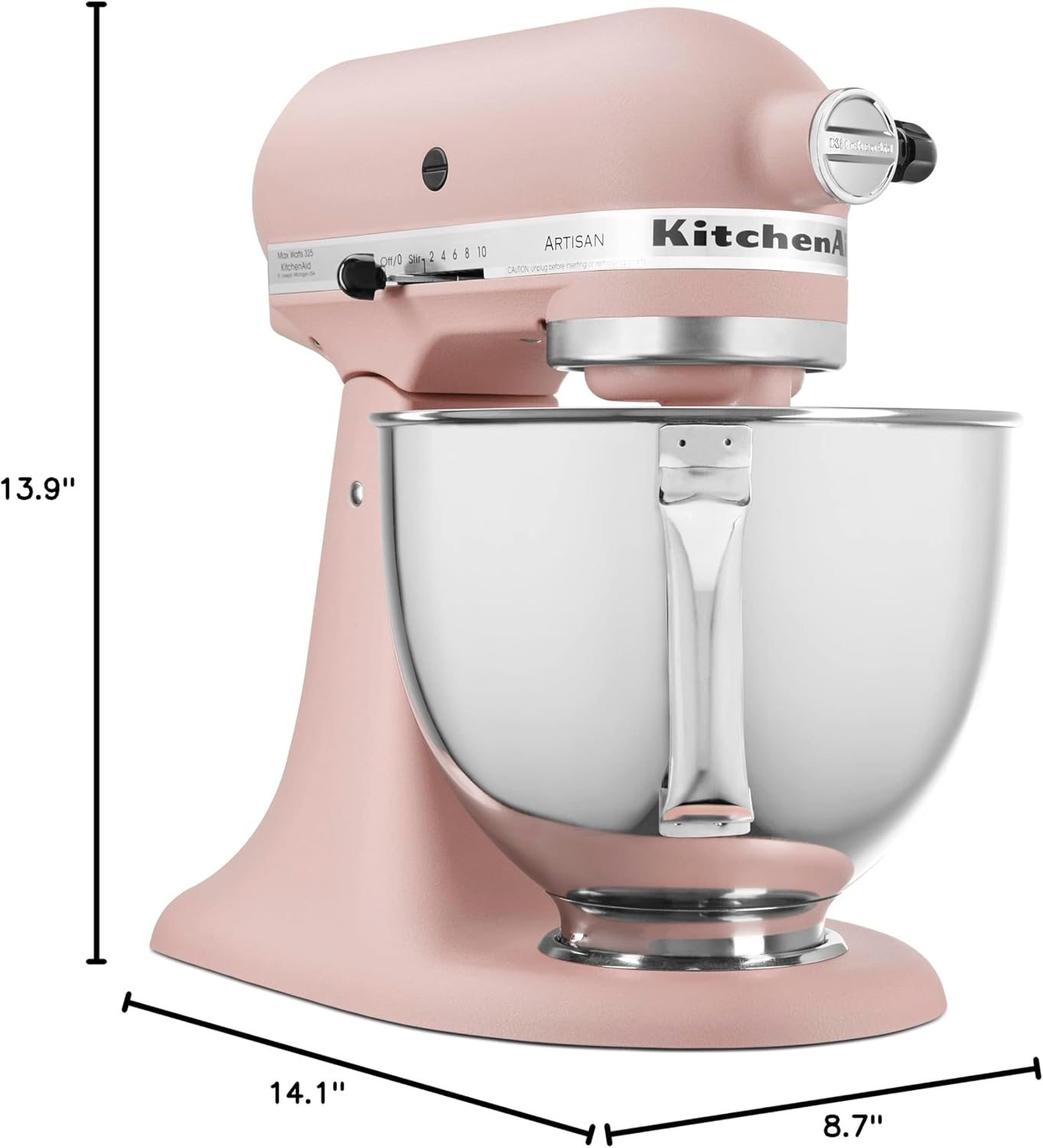 KitchenAid Artisan Series 5 Quart Tilt-Head Stand Mixer, Feather Pink