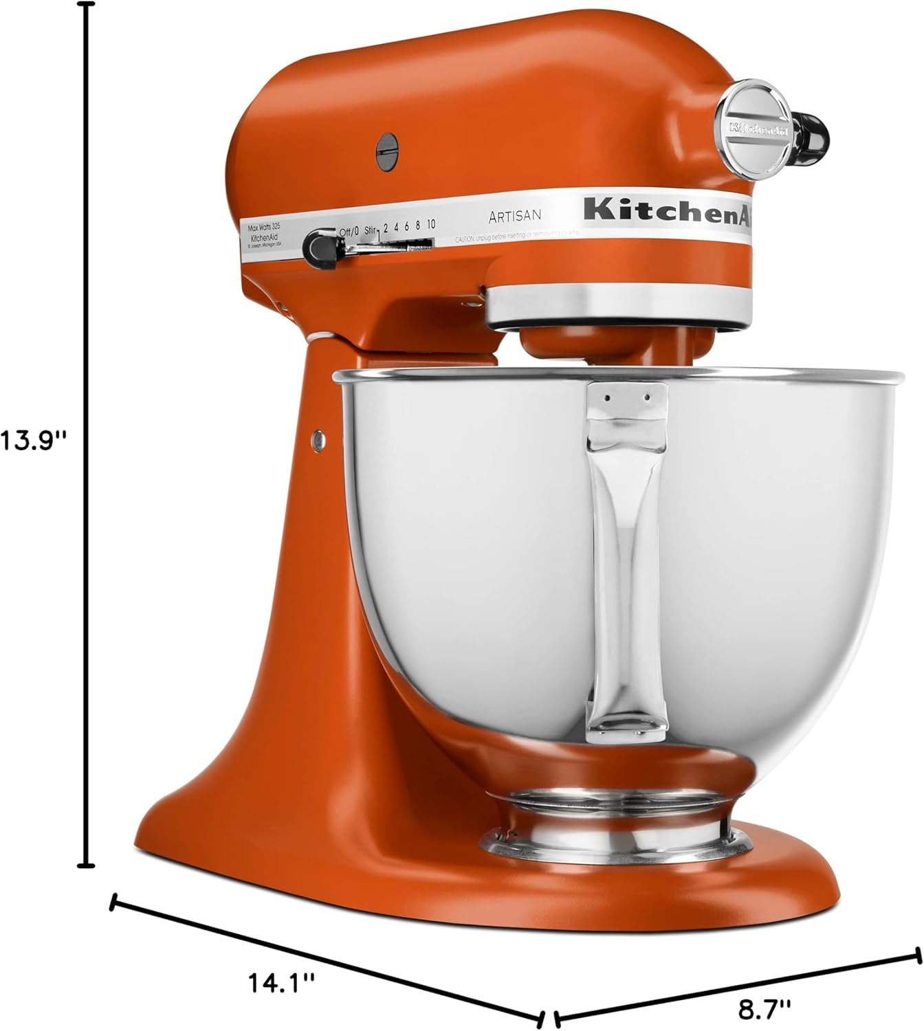 KitchenAid Artisan Series 5 Quart Tilt-Head Stand Mixer, Scorched Orange