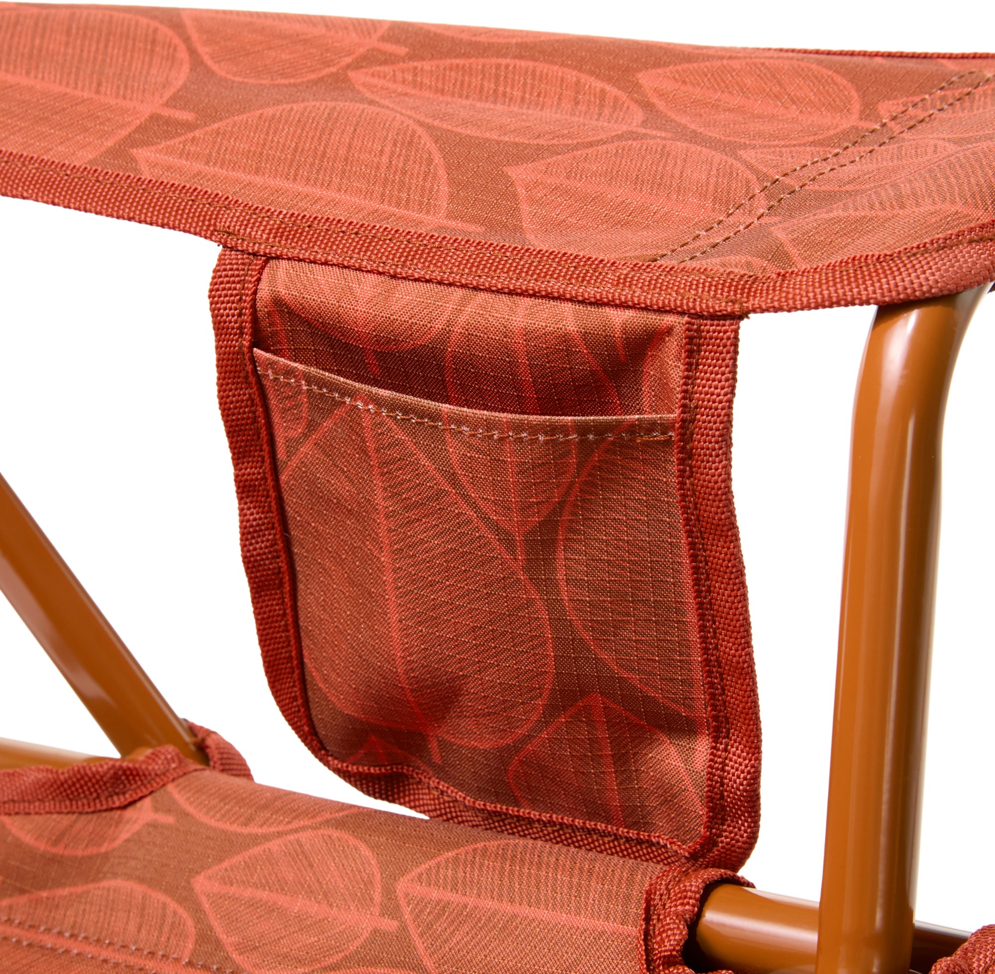 GCI Outdoor Kickback Rocker Chair, Leaf Print Rusted