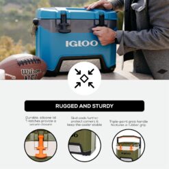 Igloo BMX Hard Coolers 25QT, Green and Orange