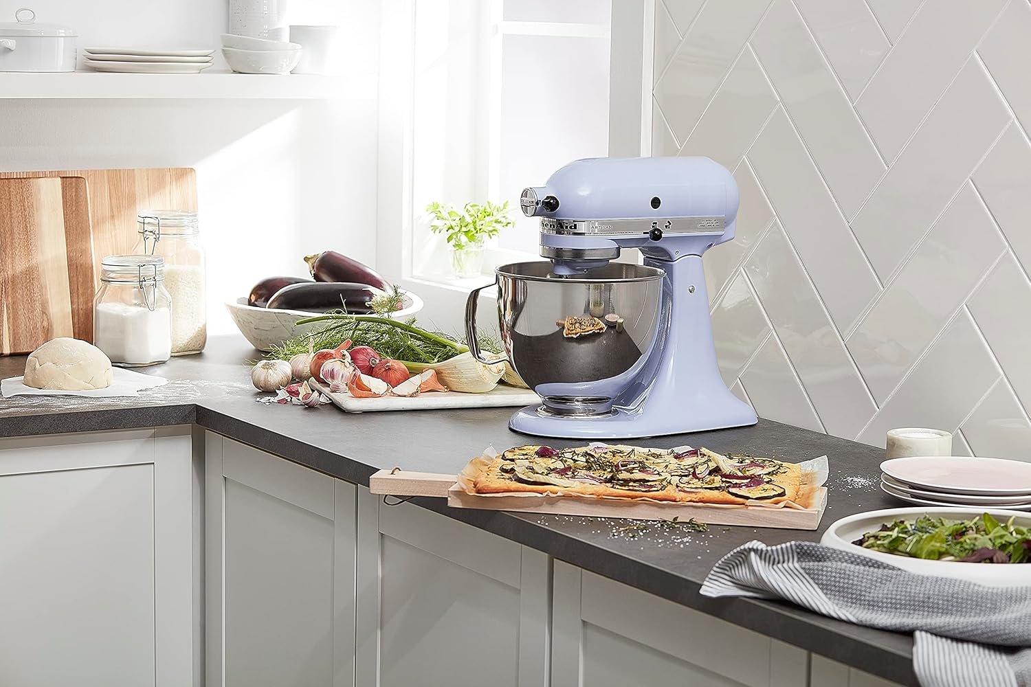 KitchenAid Artisan Series 5 Quart Tilt-Head Stand Mixer, Lavender Cream