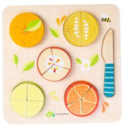 Tender Leaf Toys - Citrus Fractions - Math Learning Wooden Toys, Sorting Toys - Educational Game for 18m+