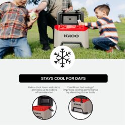 Igloo BMX Hard Coolers 25QT, Sandstone/Red