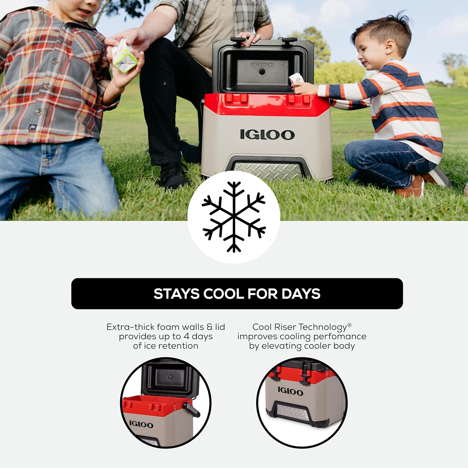 Igloo BMX Hard Coolers 25QT, Sandstone/Red