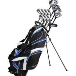 PRECISE 18 Piece Complete Men’s Golf Club Set with Titanium Driver, Men’s Golf Clubs Full Set Right Hande, Regular Size, Blue