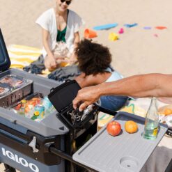 Igloo Trailmate Journey 70Qt Wheeled Cooler, Insulated Hard Shell Ice Chest, Carbonite