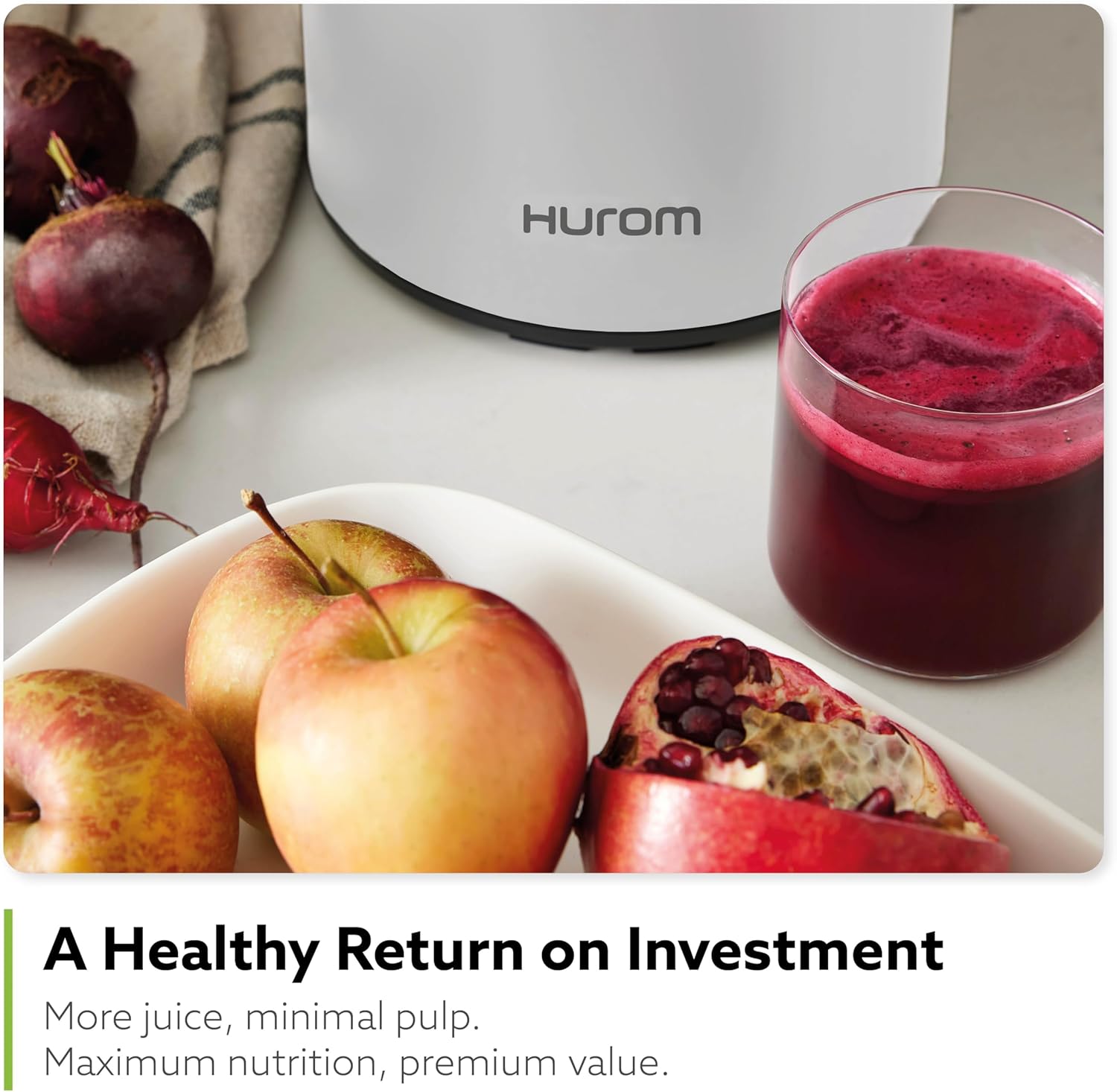 Hurom H400 Easy Clean Slow Juicer, White