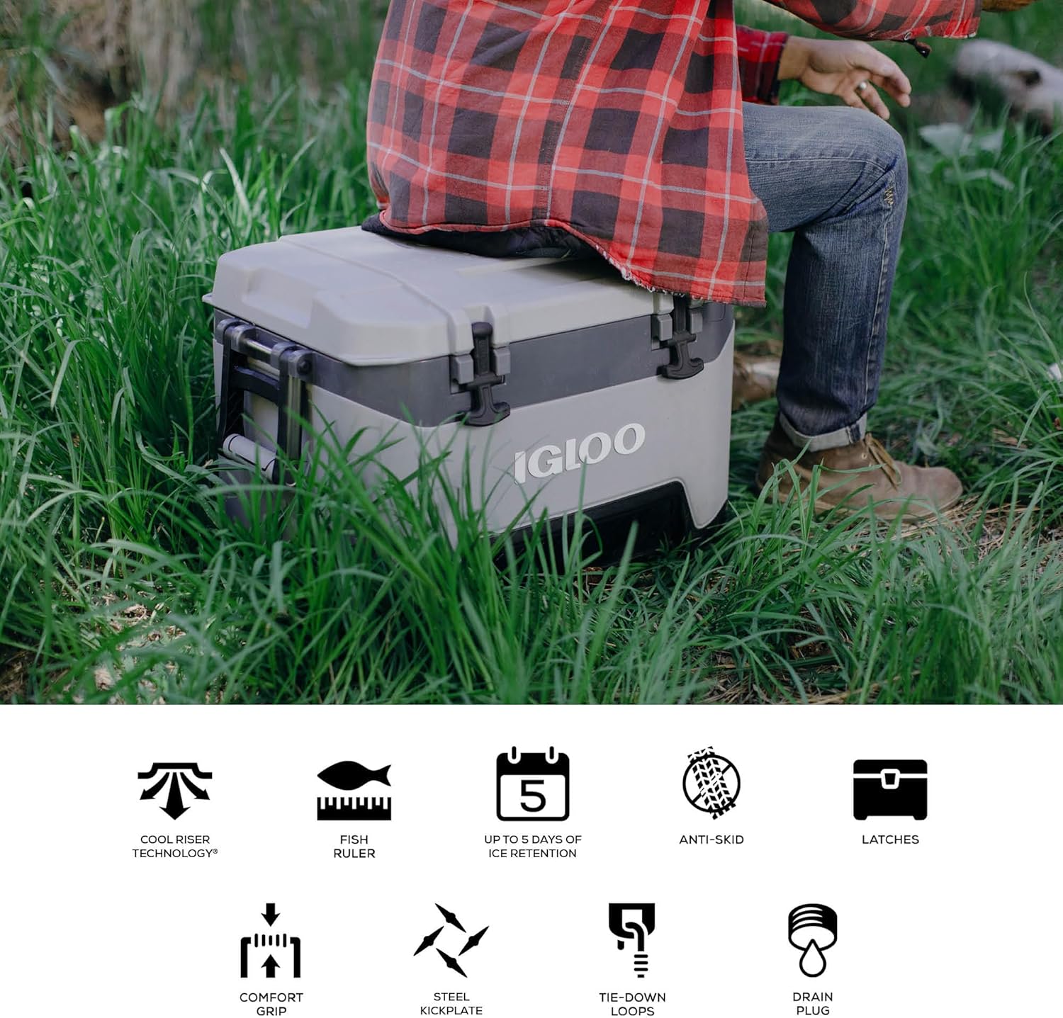 Igloo BMX Hard Coolers 52QT, Gray