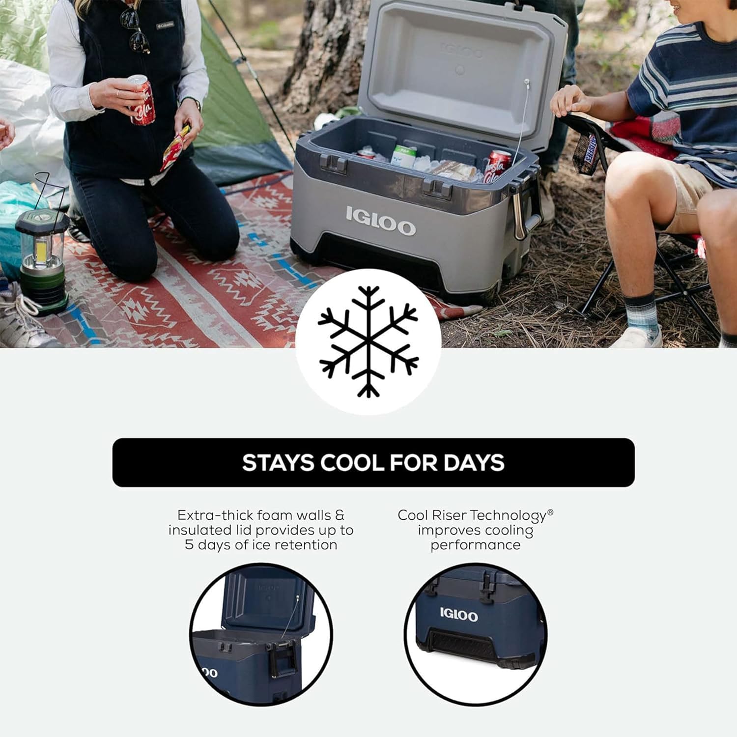 Igloo BMX Hard Coolers 52 QT, Rugged Blue