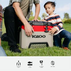 Igloo BMX Hard Coolers 25QT, Sandstone/Red