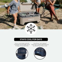 Igloo BMX Hard Coolers 72QT, Rugged Blue