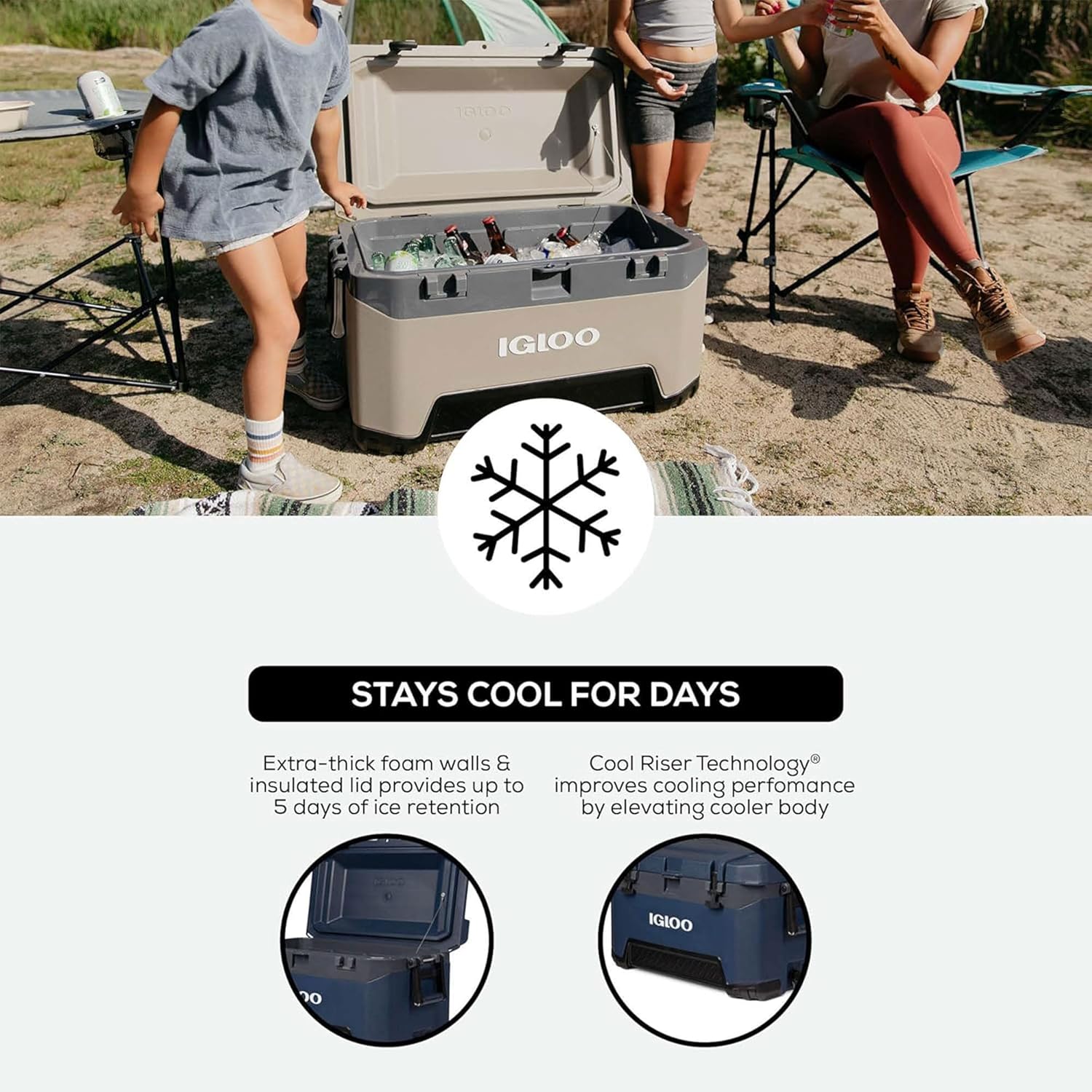 Igloo BMX Hard Coolers 72QT, Rugged Blue