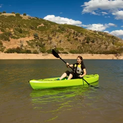 Lifetime Tioga 120 Angler Kayak with Paddle, Lime Green