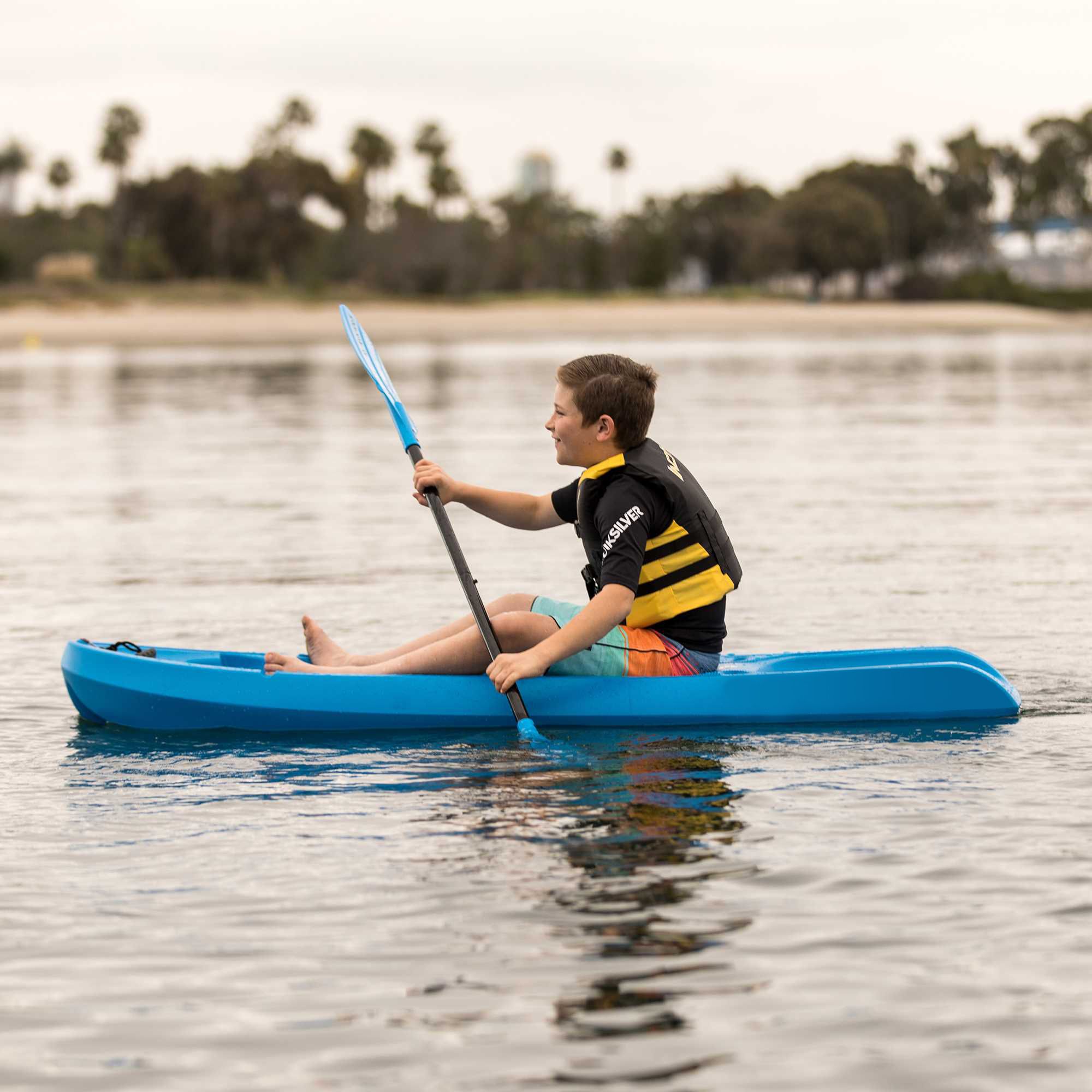 Lifetime Youth Recruit Kayak and Paddle Package, Blue