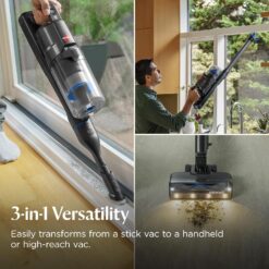 BISSELL Powerclean Furguard Self-Standing Cordless Vacuum w/Self-Cleaning Brush Roll, LED FurFinder Headlights, and Upholstery Tool