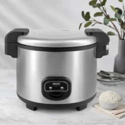Aroma 30-Cup (Uncooked) / 60-Cup (Cooked) Rice Cooker, Large Capacity 14 Qt, Stainless Steel Exterior