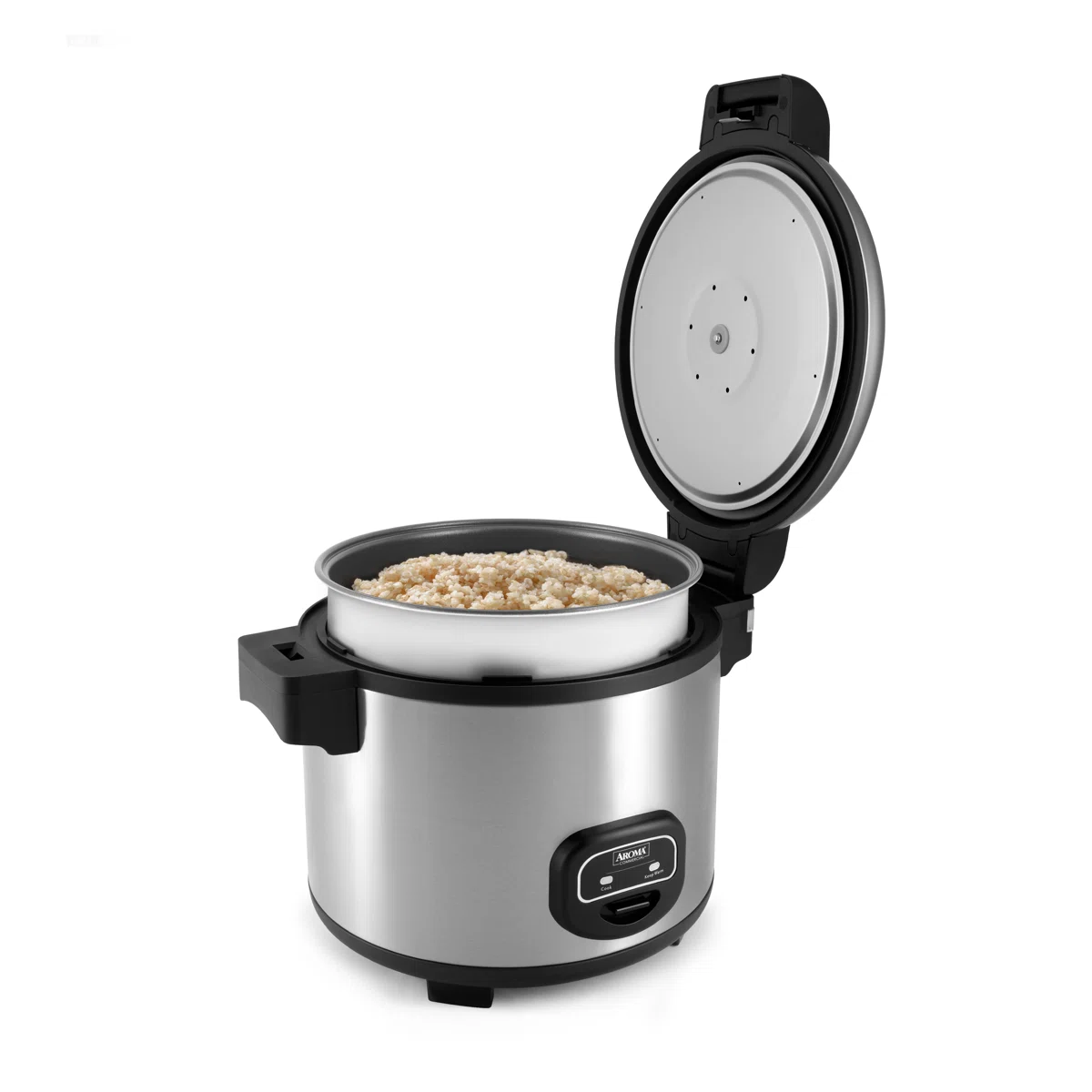 Aroma 30-Cup (Uncooked) / 60-Cup (Cooked) Rice Cooker, Large Capacity 14 Qt, Stainless Steel Exterior