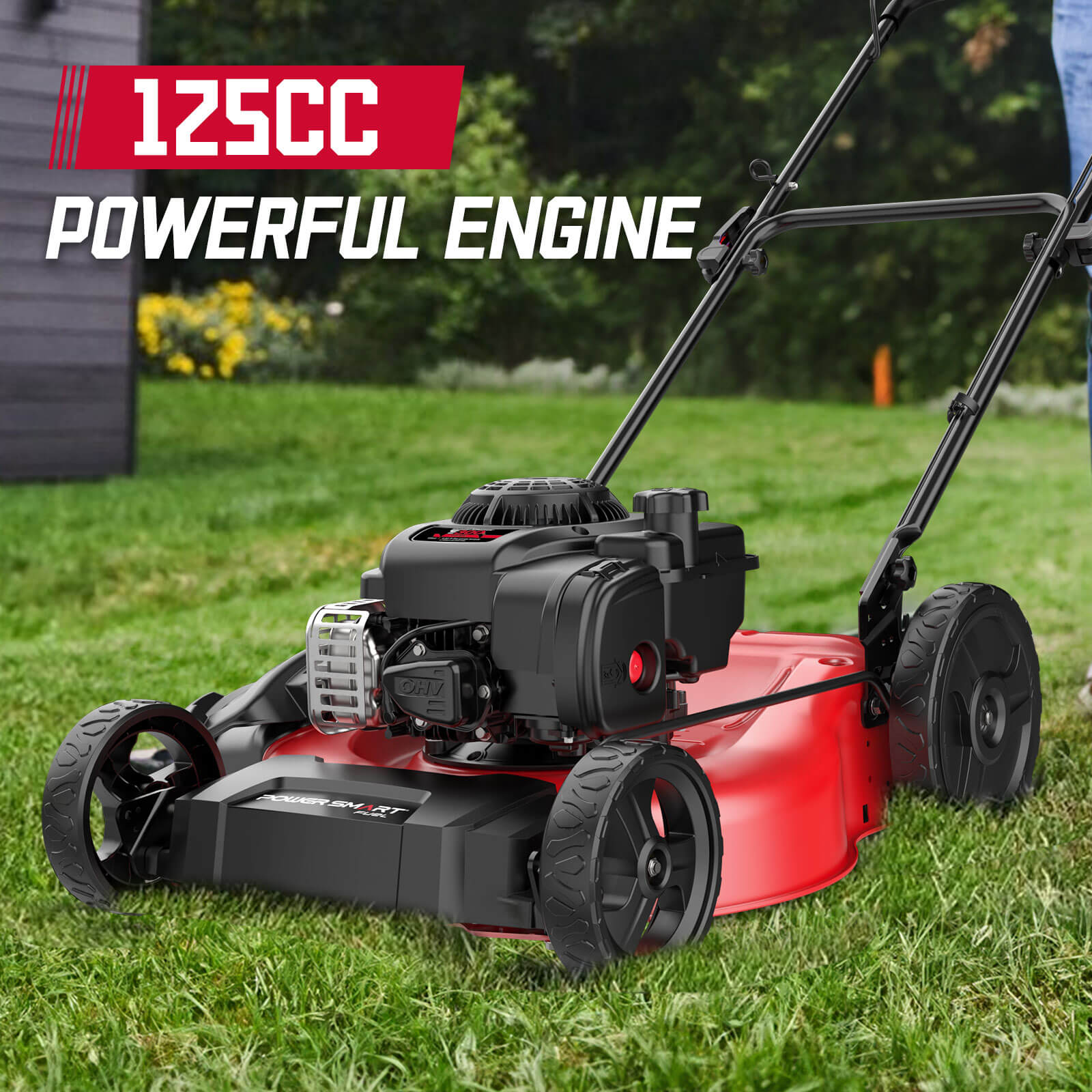 Powersmart 21" 125cc Gas Push 2-1 Lawn Mower w/ Briggs & Stratton 300E Engine B8721C