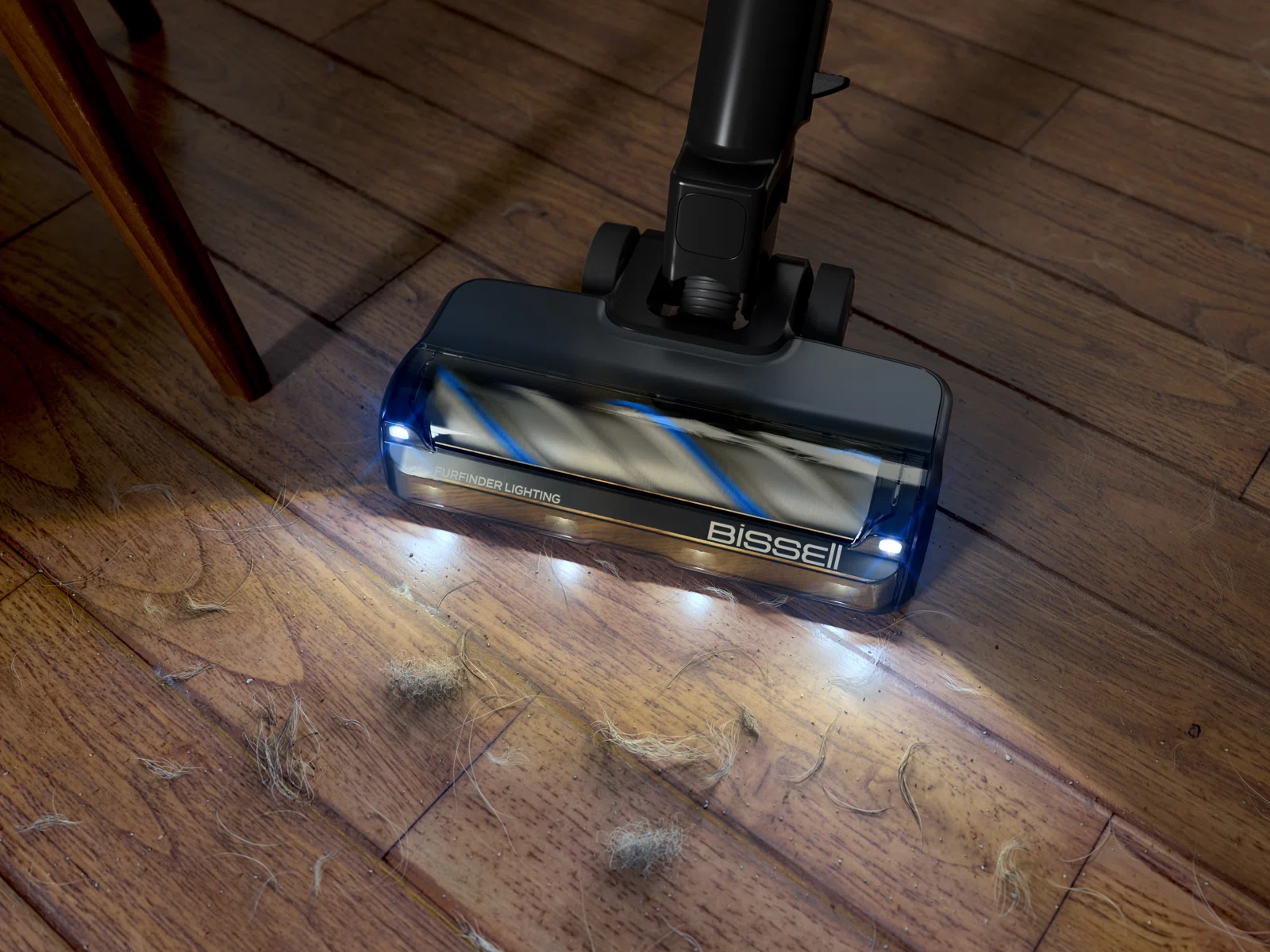 BISSELL PowerClean FurFinder Self-Standing Cordless Vacuum w/FurFinder Headlights, Tangle Free Brush Roll, and Pet Upholstery Tool