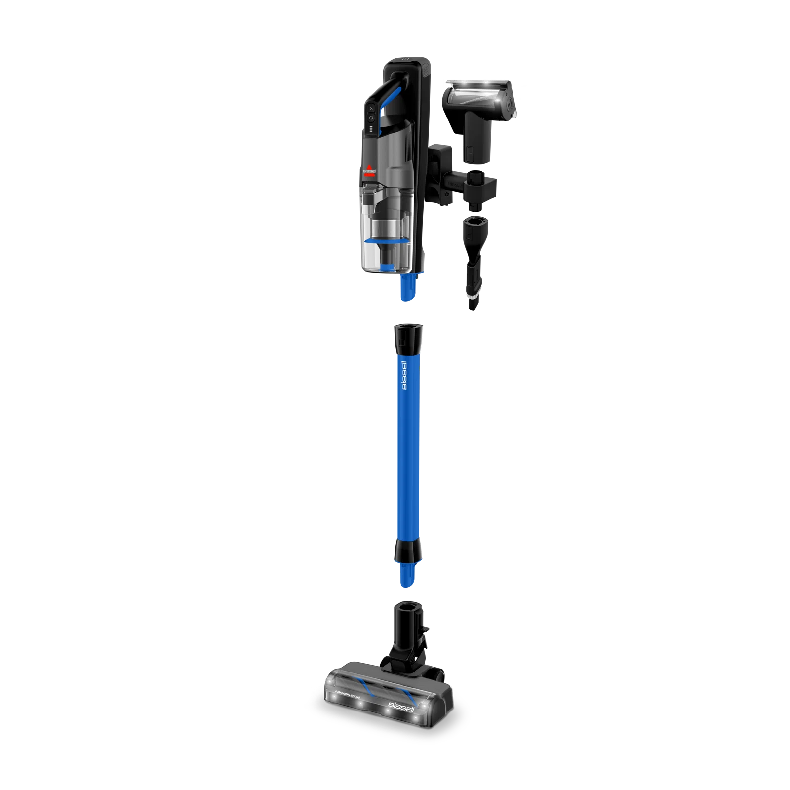 BISSELL PowerClean FurFinder Self-Standing Cordless Vacuum w/FurFinder Headlights, Tangle Free Brush Roll, and Pet Upholstery Tool