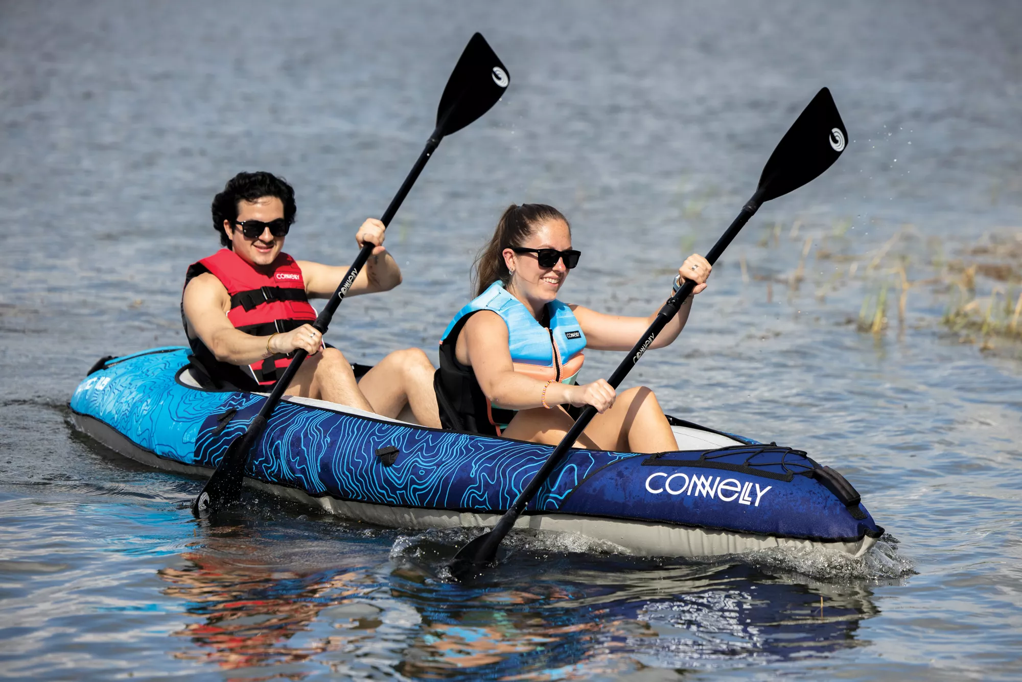 Connelly Nautic 11.5 Inflatable Tandem Kayak, Blue/White