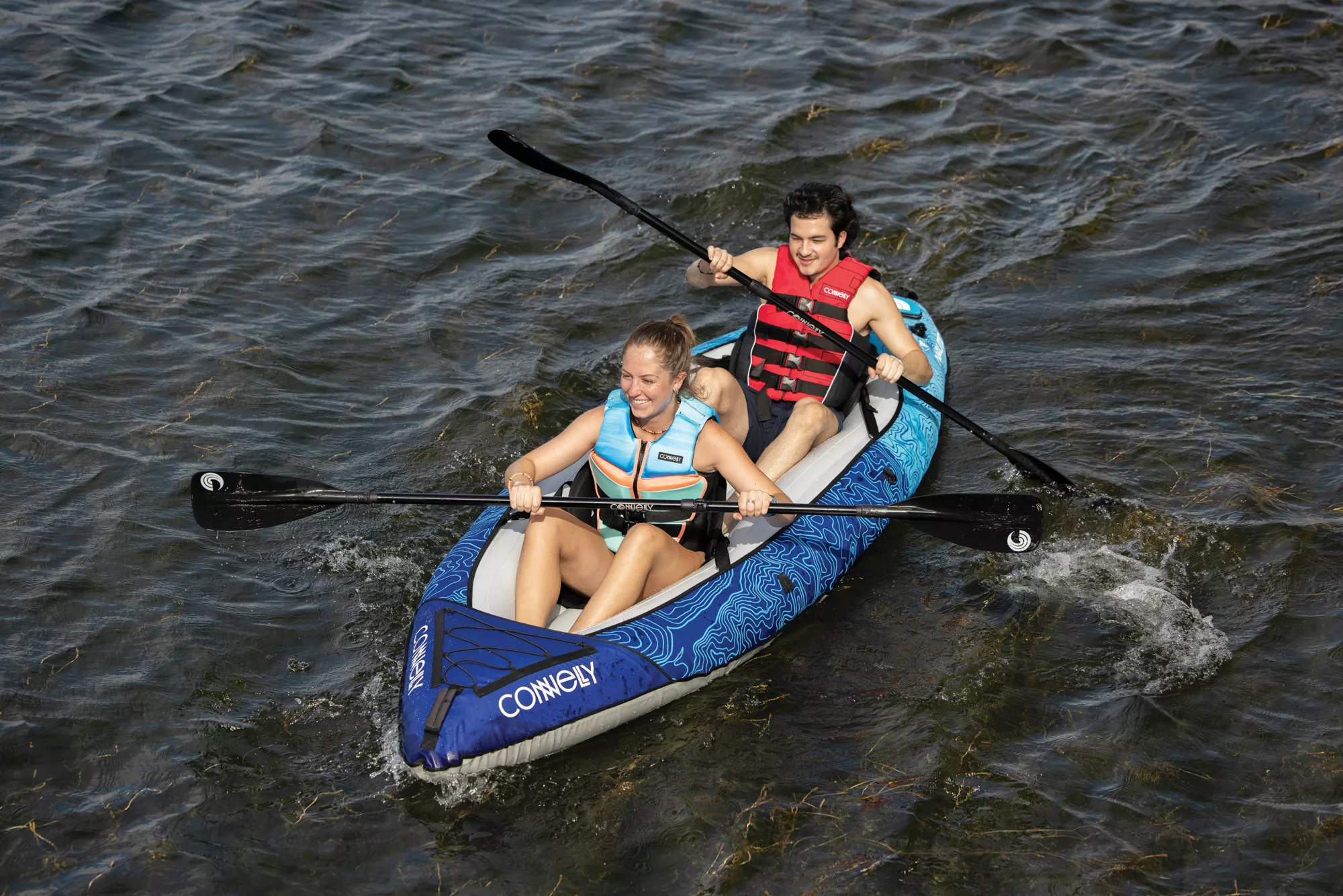 Connelly Nautic 11.5 Inflatable Tandem Kayak, Blue/White