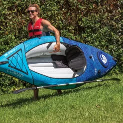 Connelly Nautic 9.5 Solo Rider Inflatable Kayak, Blue/White
