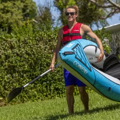 Connelly Nautic 9.5 Solo Rider Inflatable Kayak, Blue/White