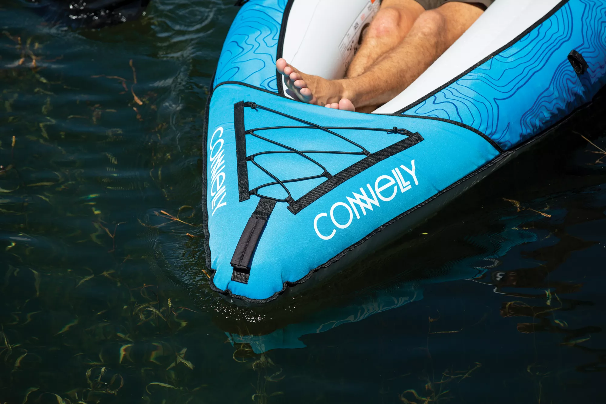 Connelly Nautic 9.5 Solo Rider Inflatable Kayak, Blue/White