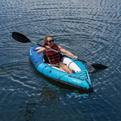 Connelly Nautic 9.5 Solo Rider Inflatable Kayak, Blue/White